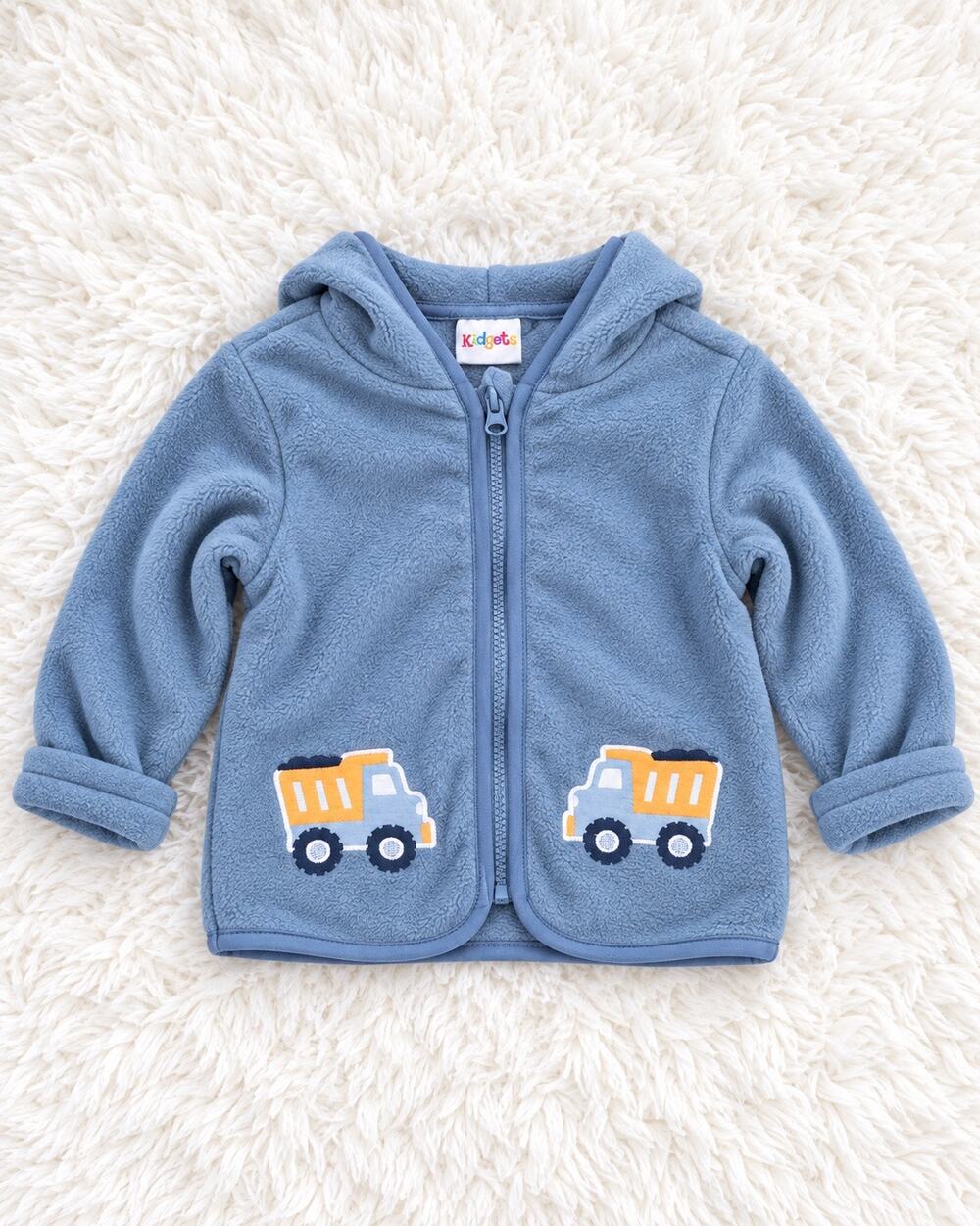 Kidgets Boys 2-Piece Construction Truck Fleece Outfit Set